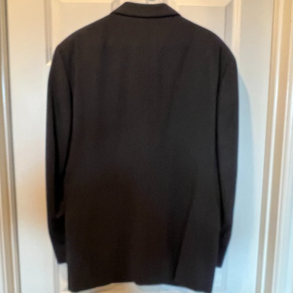 Franco Rossi Men's Black Suit 41R Jacket 35R Pants - Made in Italy - Pure Wool - Picture 2 of 7